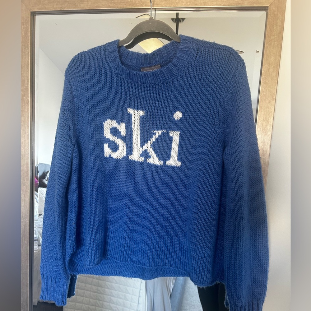 Wooden Ships Blue 'Ski' Crew Neck Sweater